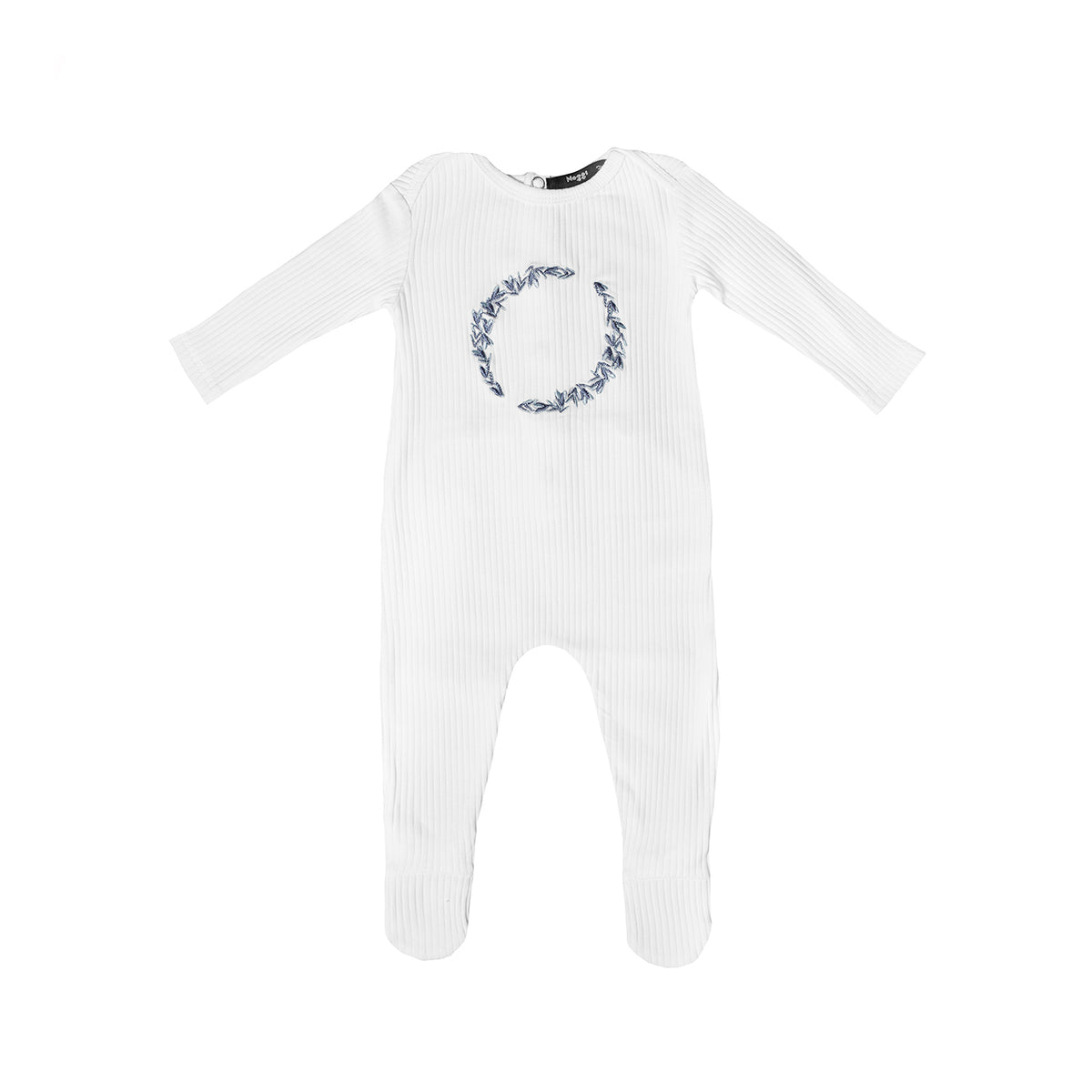 Floral Circle Footie - Boy