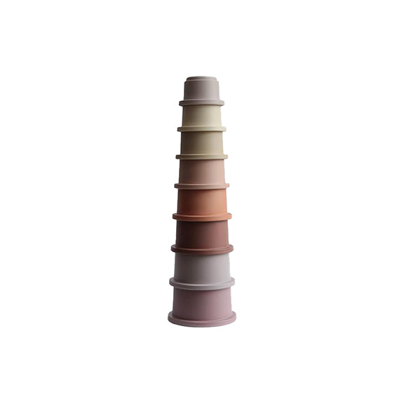 Mushie & Co.  Stacking Cups Toy - Petal