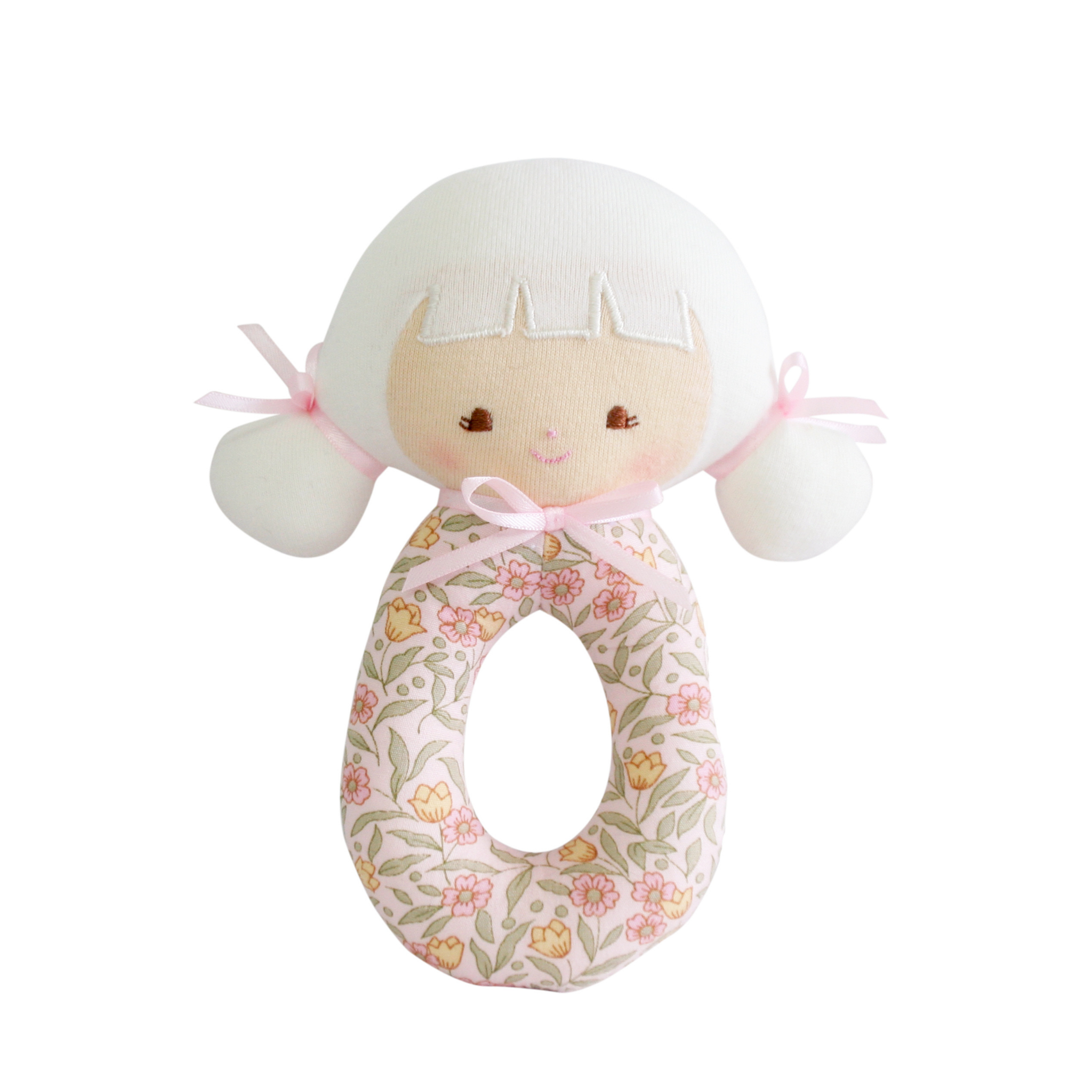 Audrey Grab Rattle - Lily Pink
