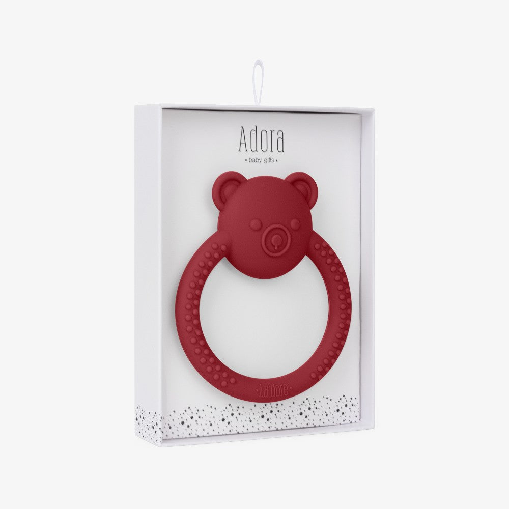 Adora BEBE BEAR TEETHER - Scarlet