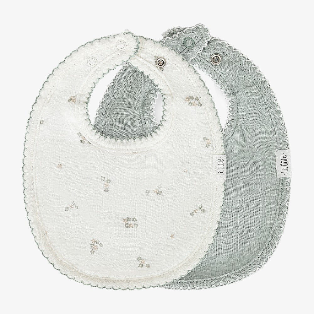 Adora Muslin Bib - Flower Sage
