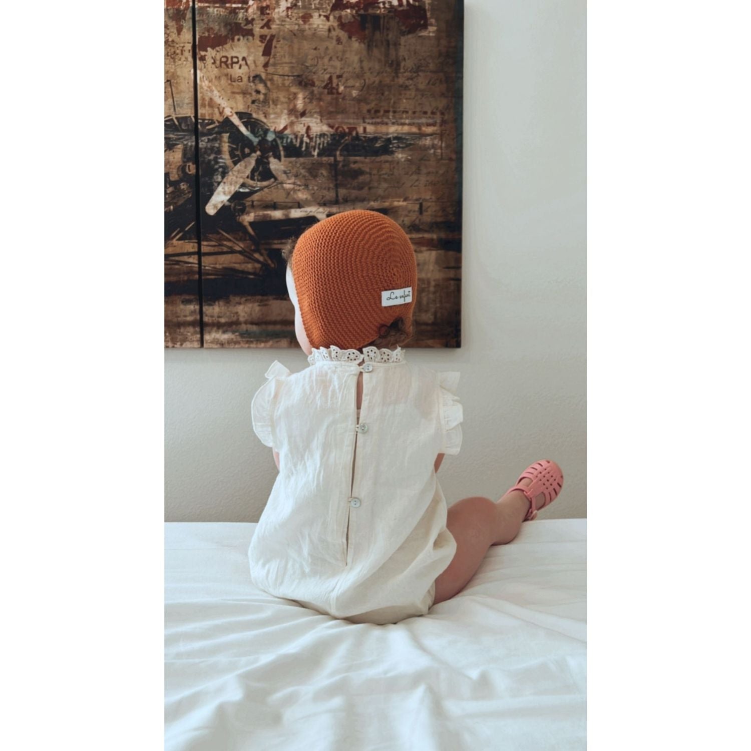 Knit Bonnet - Rust