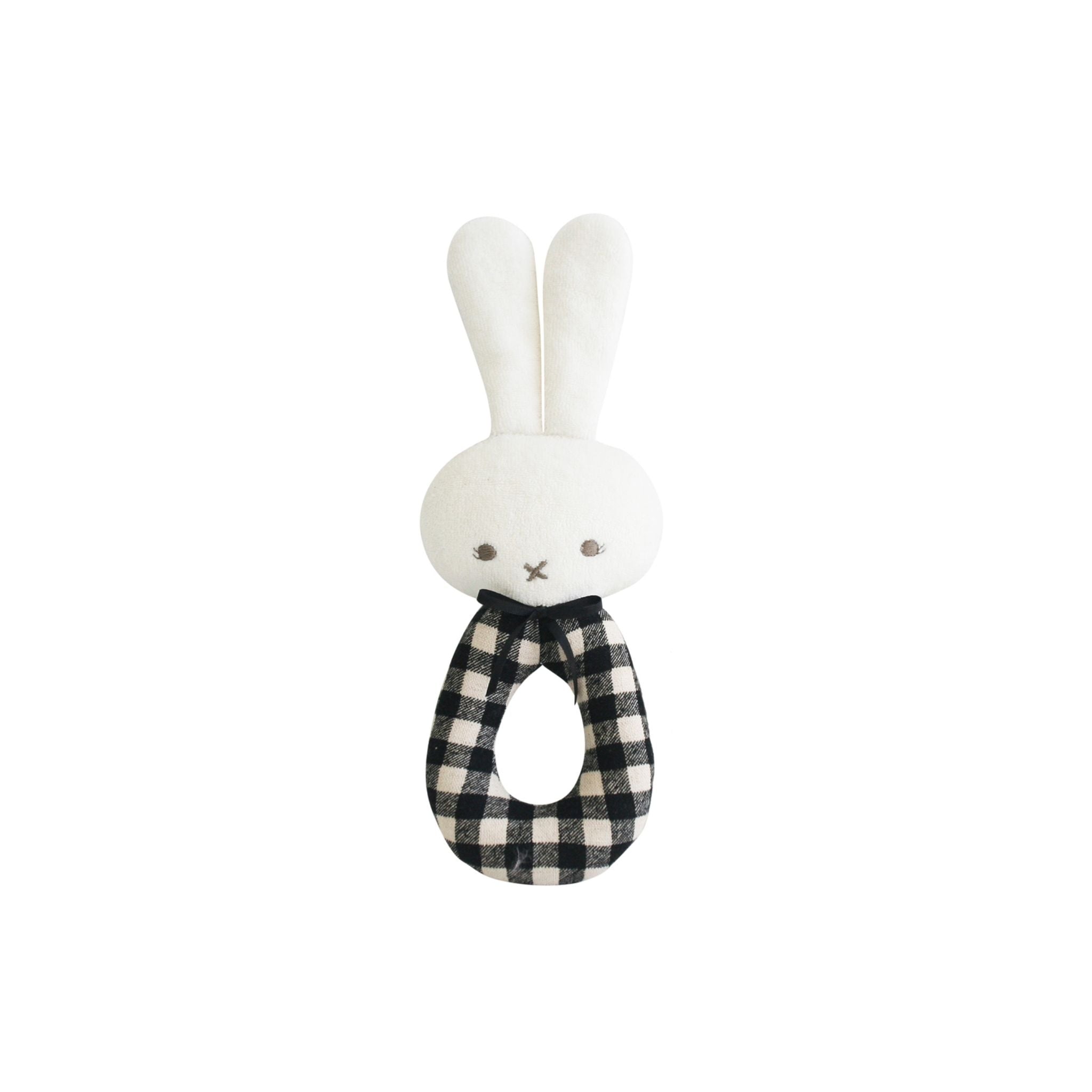 Bunny Grab Check - Black Linen