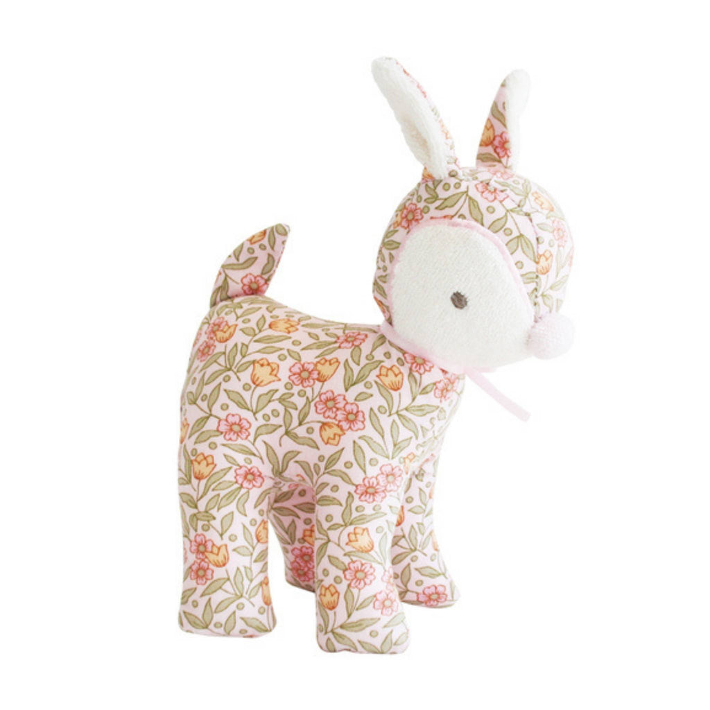 Baby Deer Rattle - Blossom Lily Pink