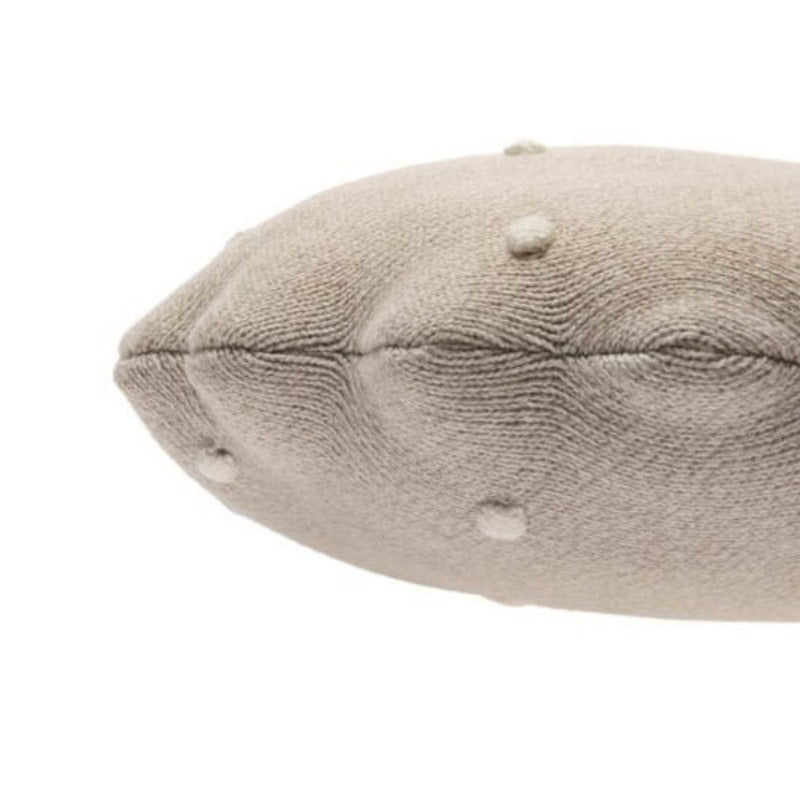 Knitted Cushion Round Biscuit - Dune White