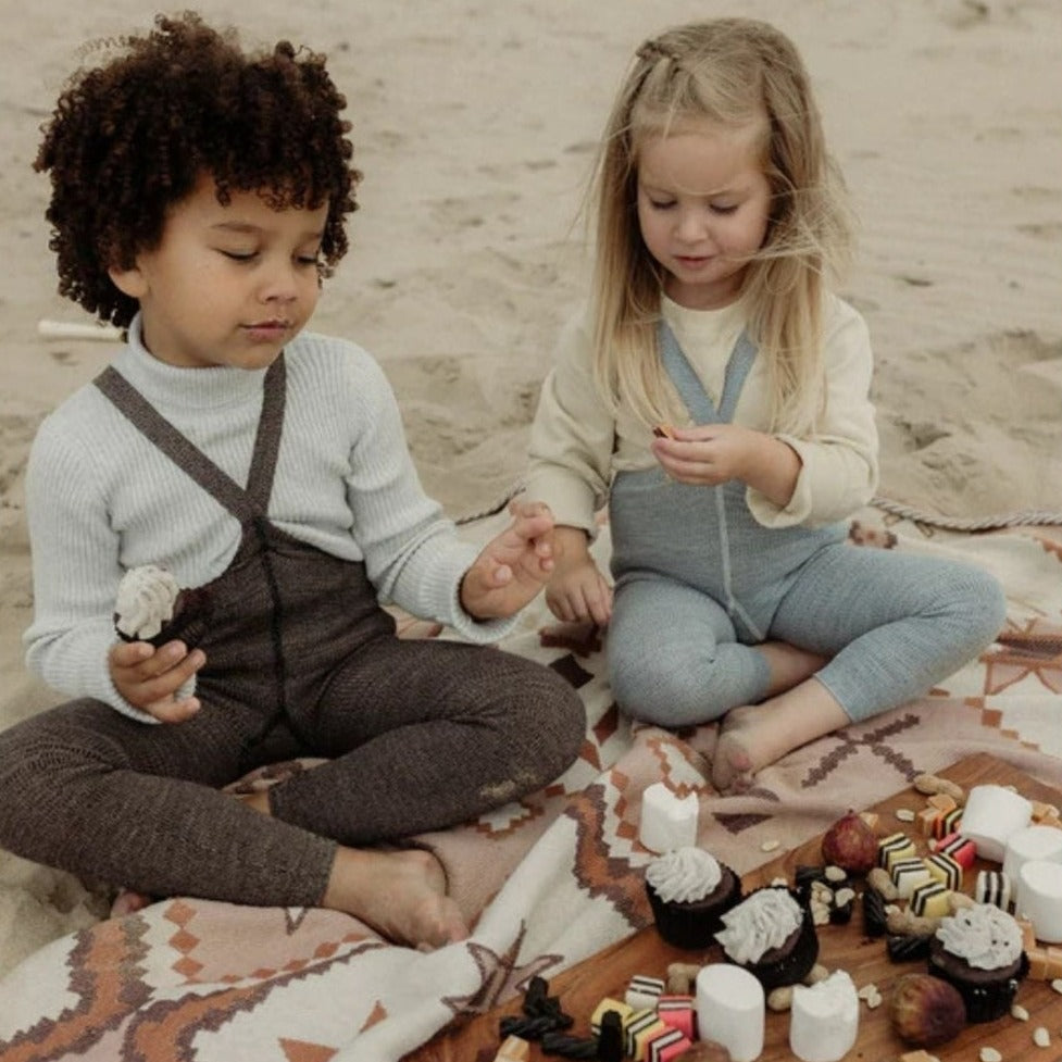 Footless Tights - Licorice Peanut