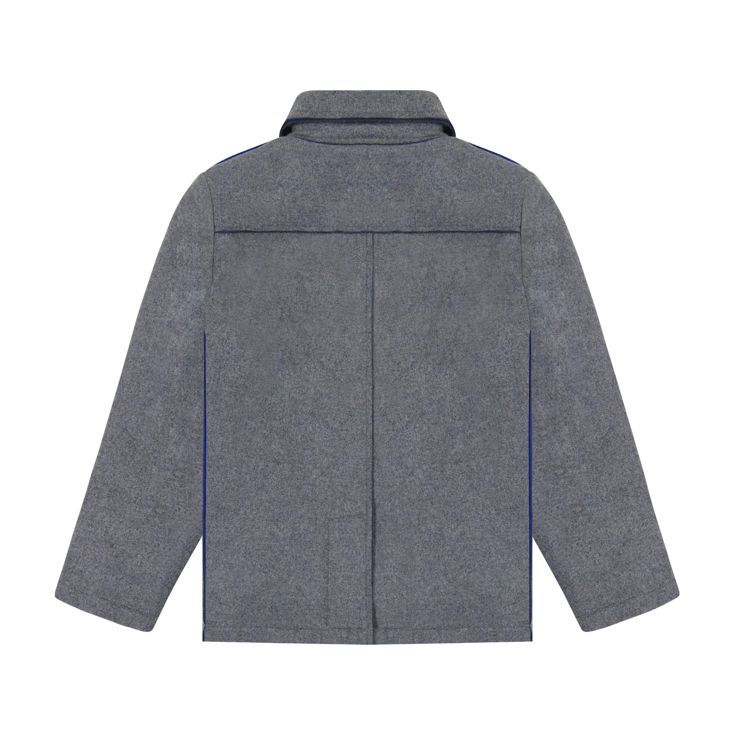 Wool Jacket - Gray/cobalt