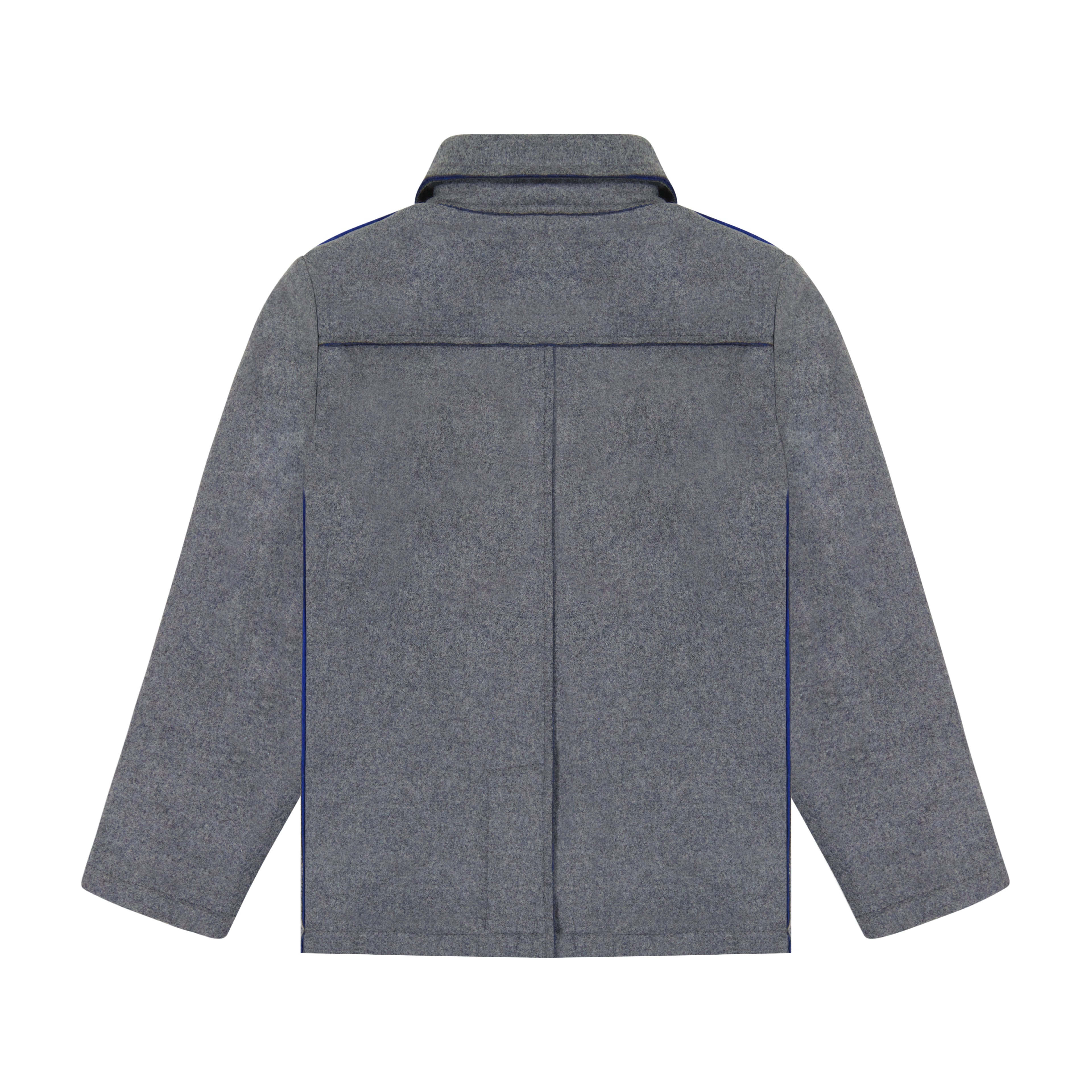 Wool Jacket - Gray/cobalt