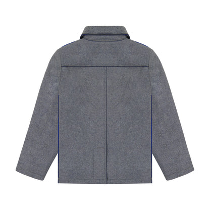 Wool Jacket - Gray/cobalt