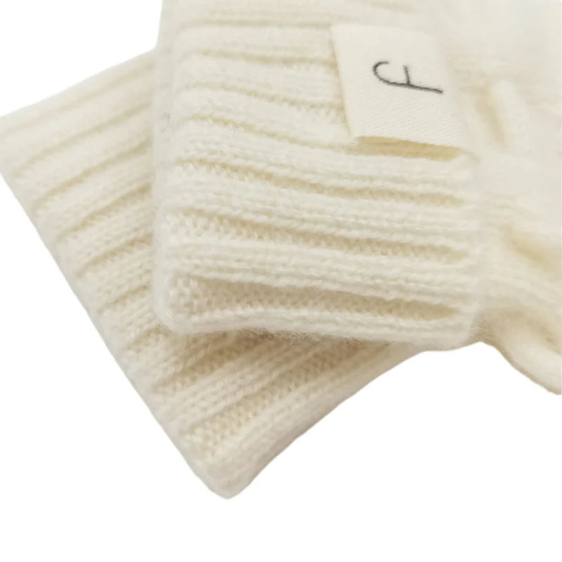 Brushed Cashmere Booties - White