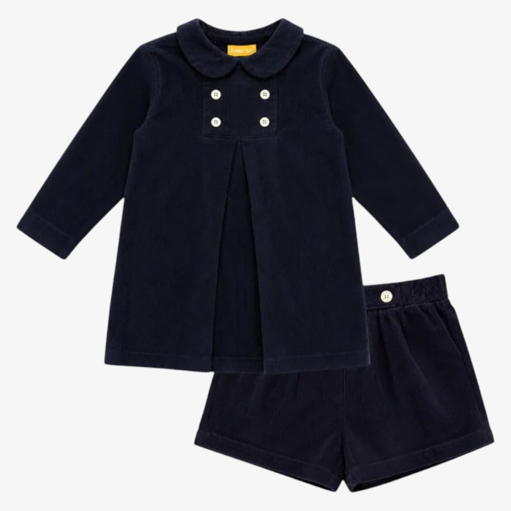 Collar Pleat Set - Navy