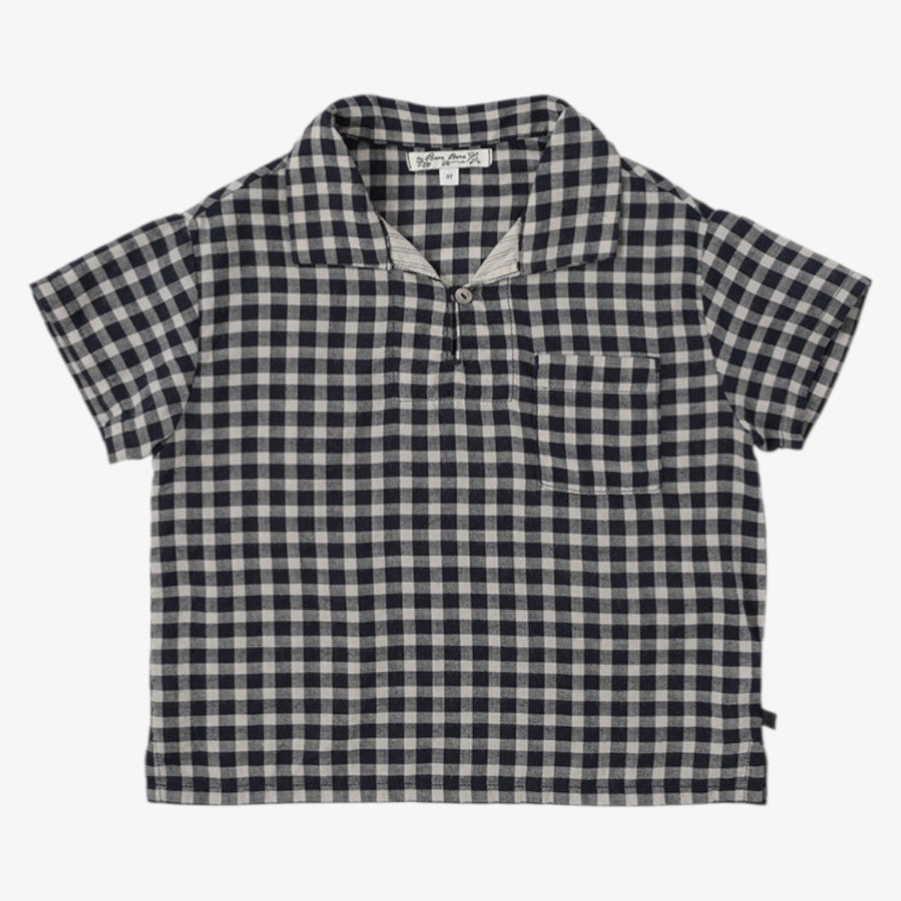 Dou Check Shirt - Navy
