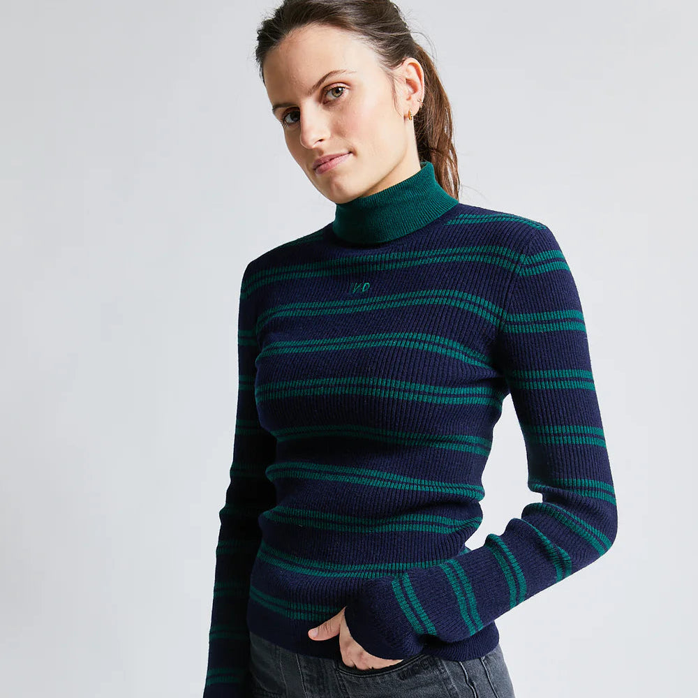 Twist Turtleneck - Navy