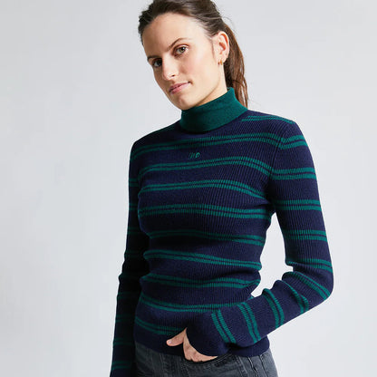 Twist Turtleneck - Navy