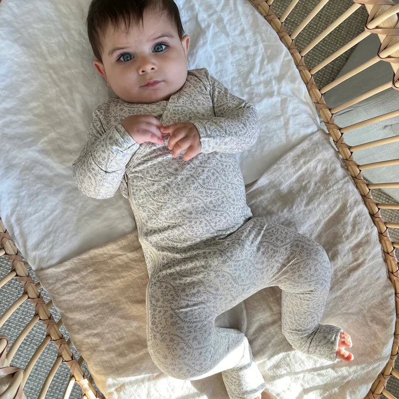 Bamboo Wrap Footie - Bluebell Heirloom
