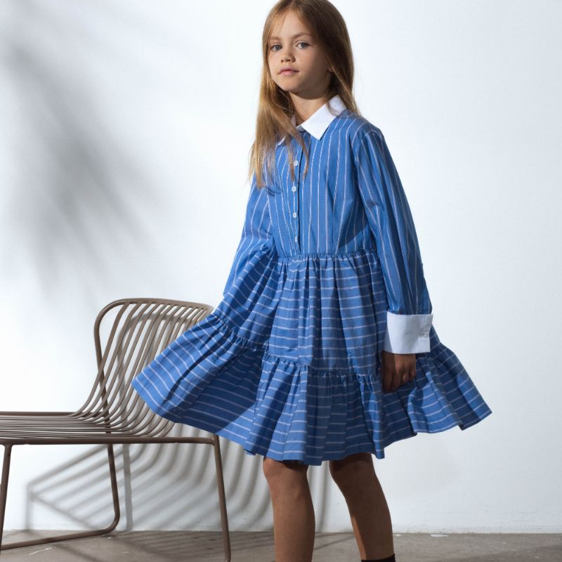 Diablo Dress - Blue Stripes