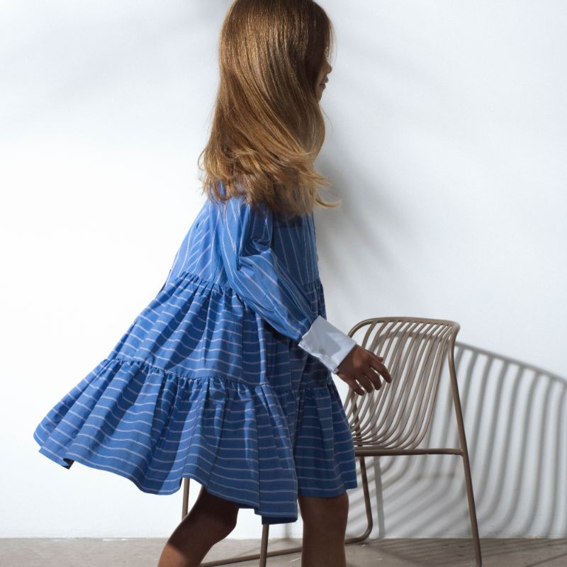 Diablo Dress - Blue Stripes