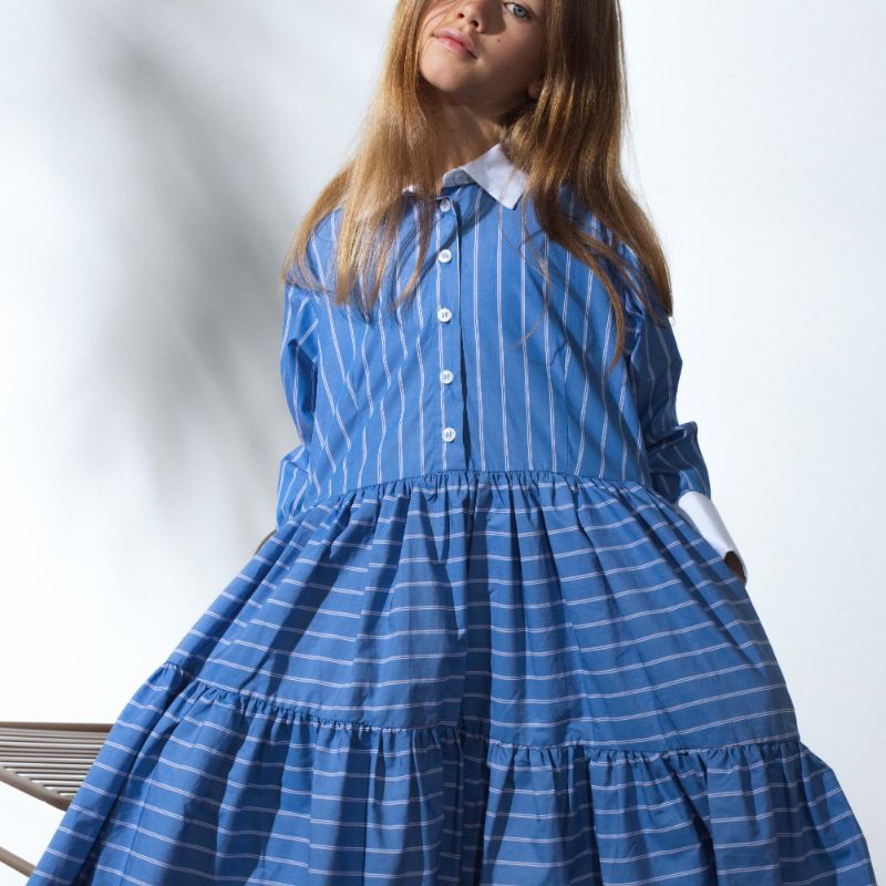 Diablo Dress - Blue Stripes