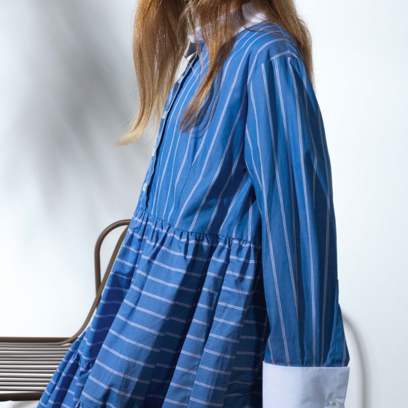 Diablo Dress - Blue Stripes