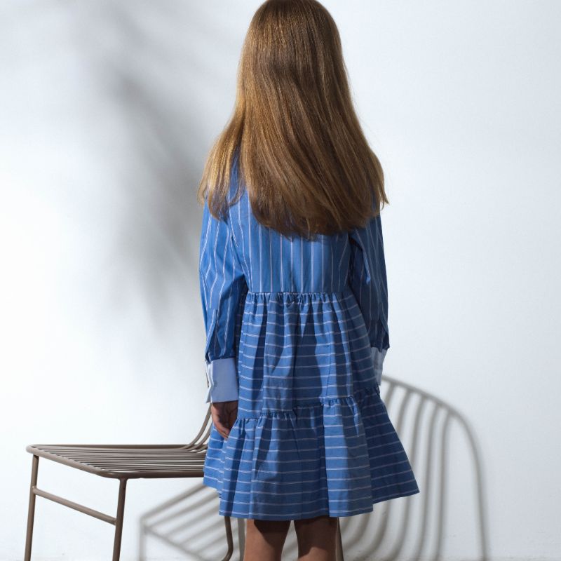 Diablo Dress - Blue Stripes