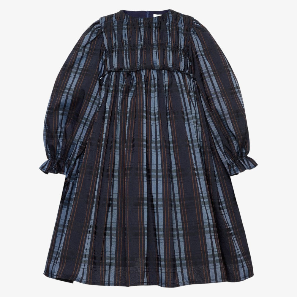 Juliet Tafetta Dress - Dark Blue