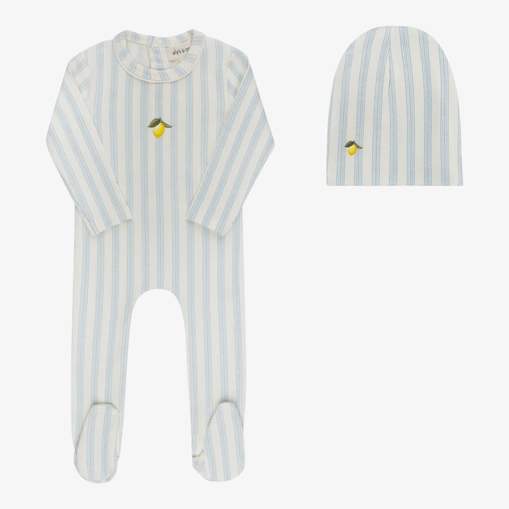 Fruit Footie And Beanie - Lemon