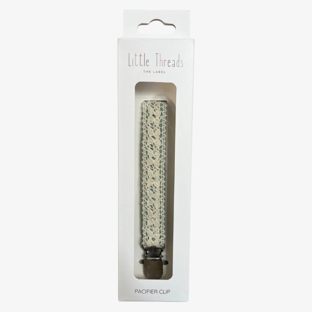Crochet Paci Clip - Sage Mist