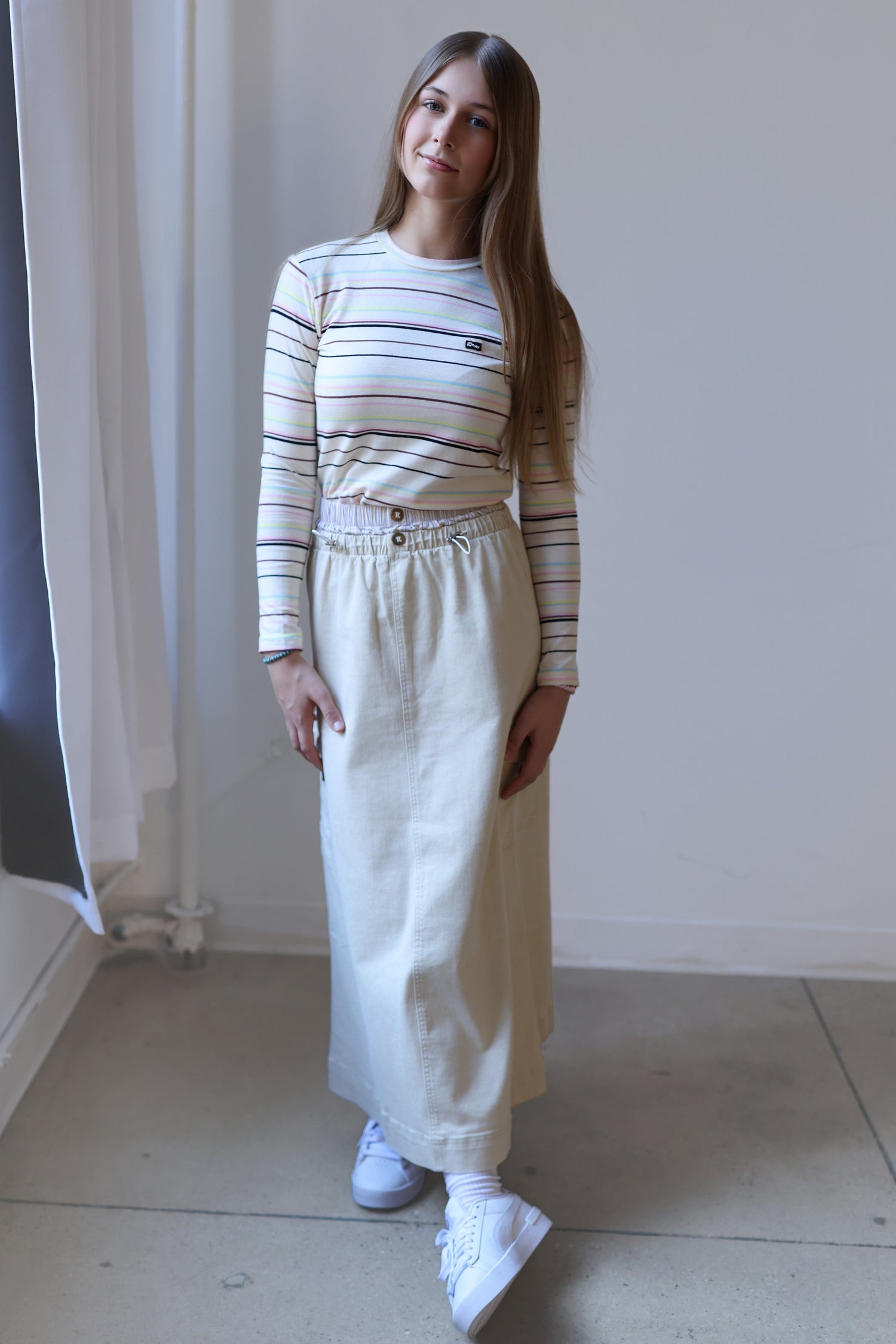 Multi Stripe T-Shirt - Milk