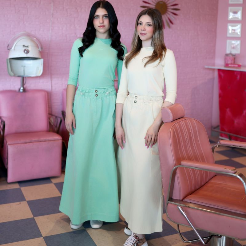 Pocket Skirt - Mint Green