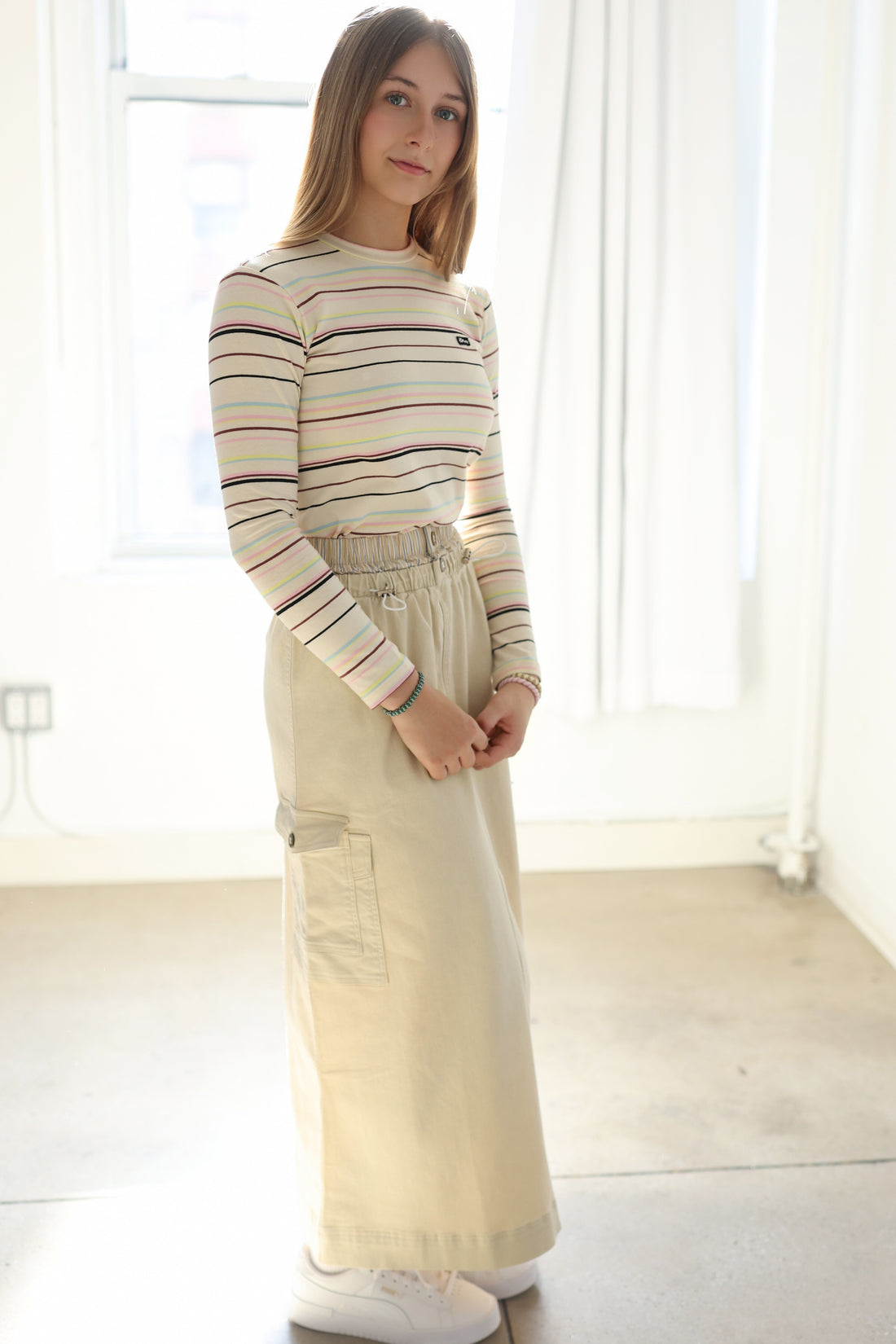 Multi Stripe T-Shirt - Milk