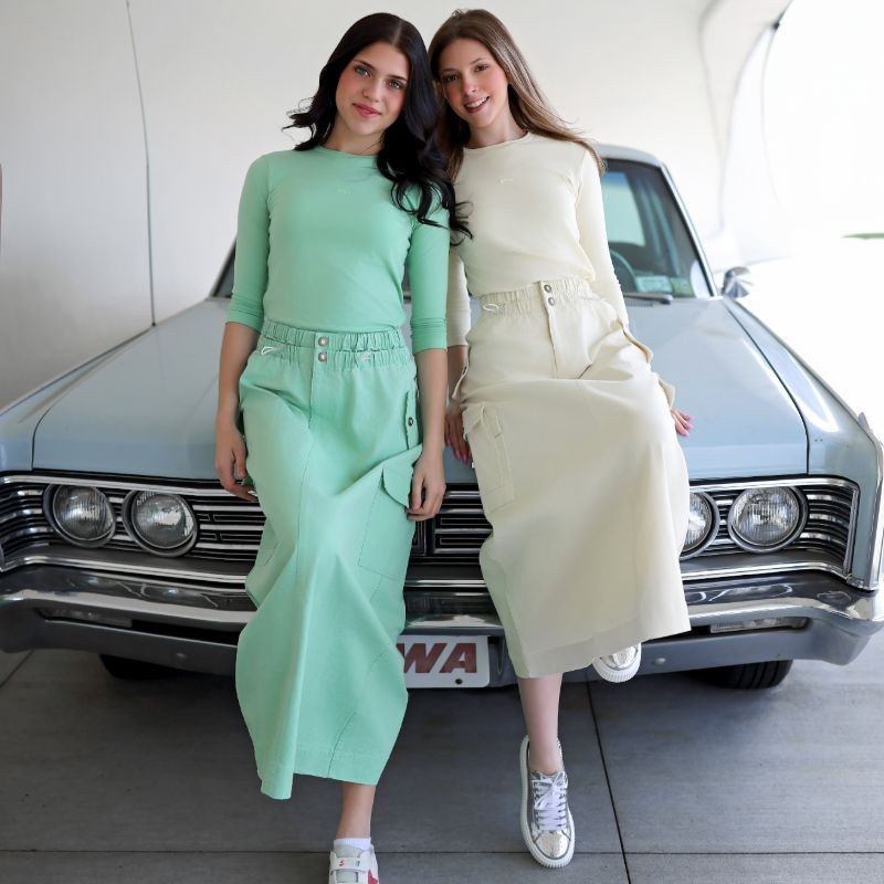 Pocket Skirt - Mint Green