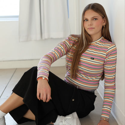 Multi Stripe T-Shirt - Pink