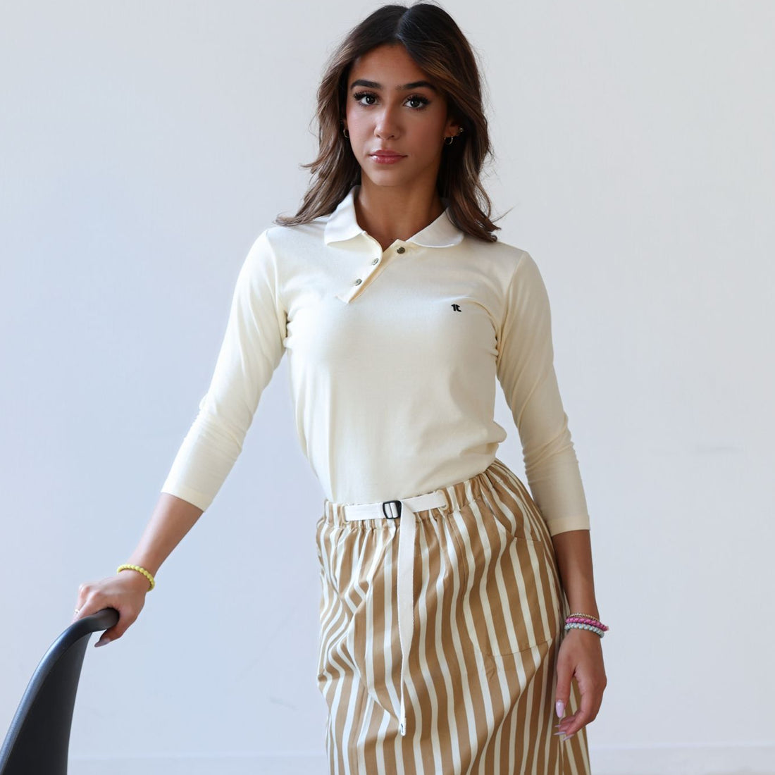 Side Snap Polo - Lemon