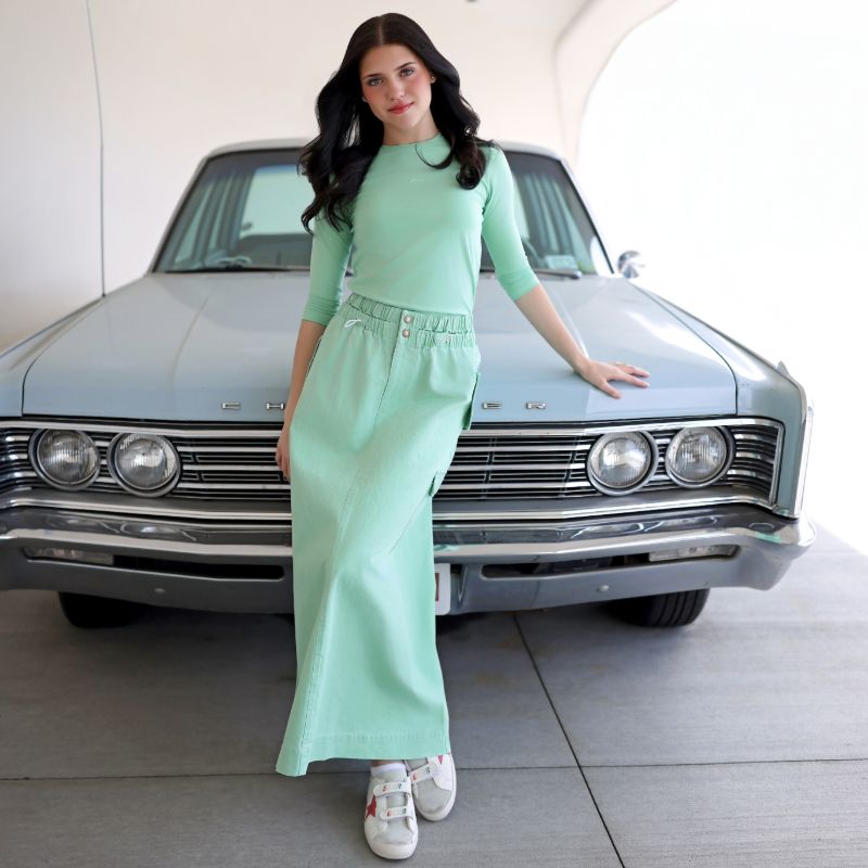 Pocket Skirt - Mint Green