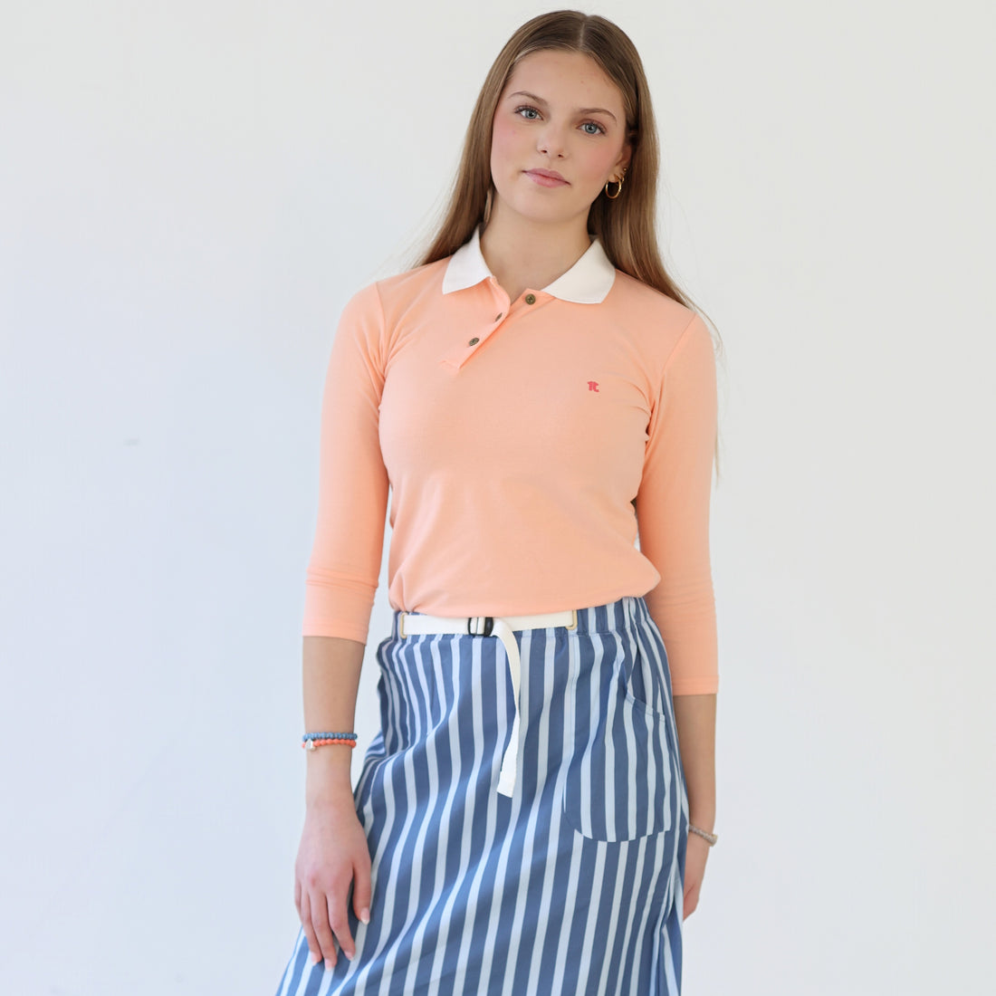 Side Snap Polo - Grapefruit