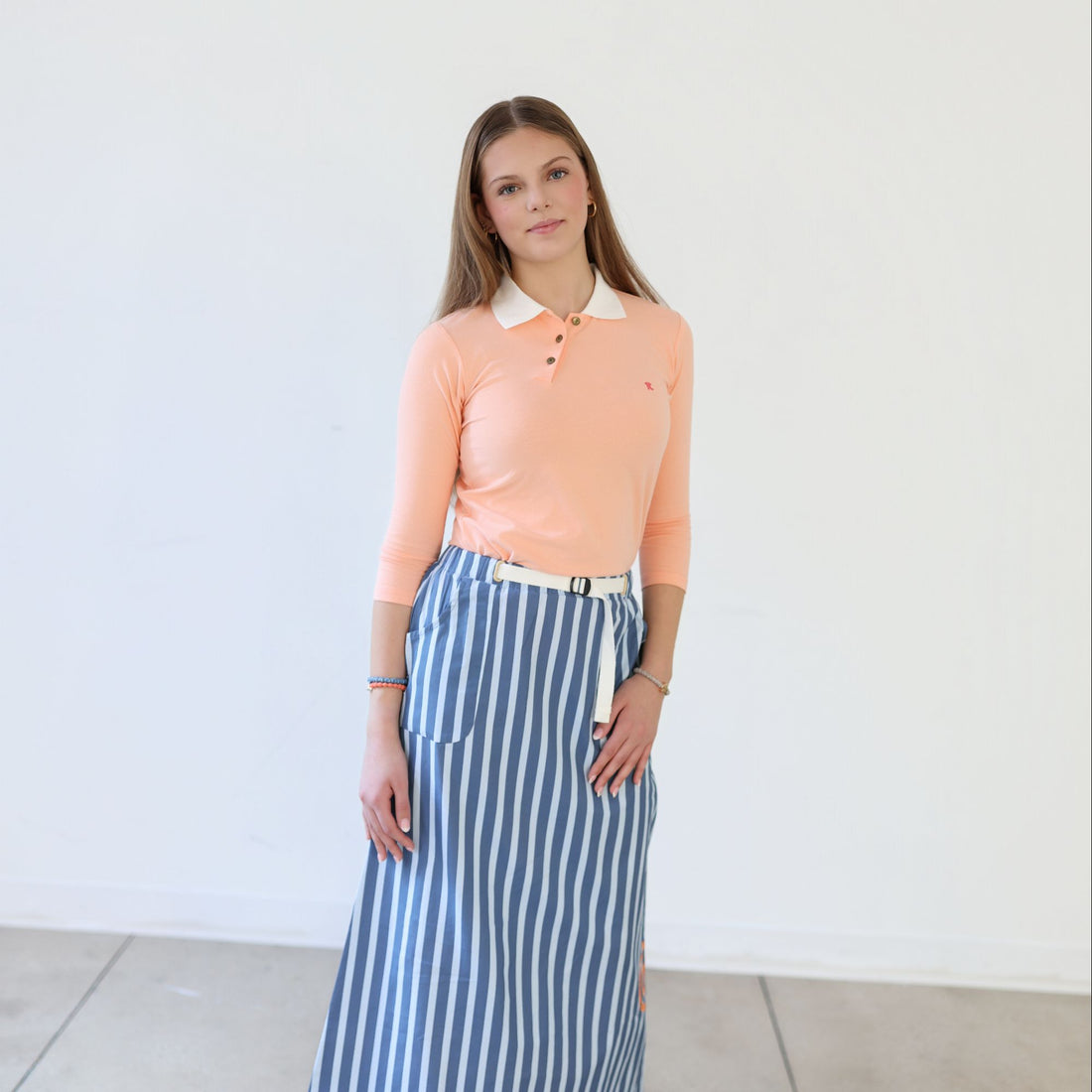 Side Snap Polo - Grapefruit