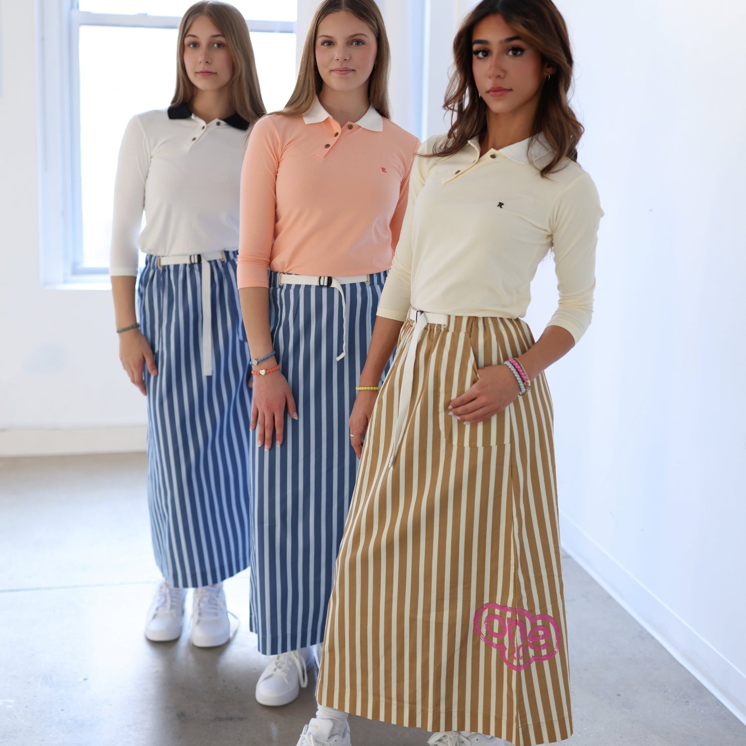 Stripe Skirt - Tan