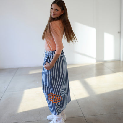 Stripe Skirt - Blue