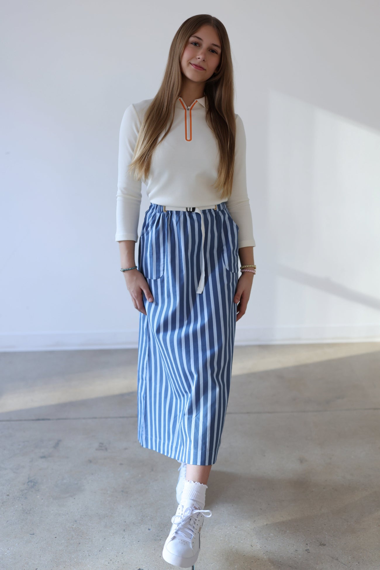 Stripe Skirt - Blue
