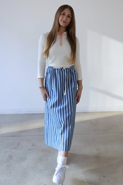 Stripe Skirt - Blue