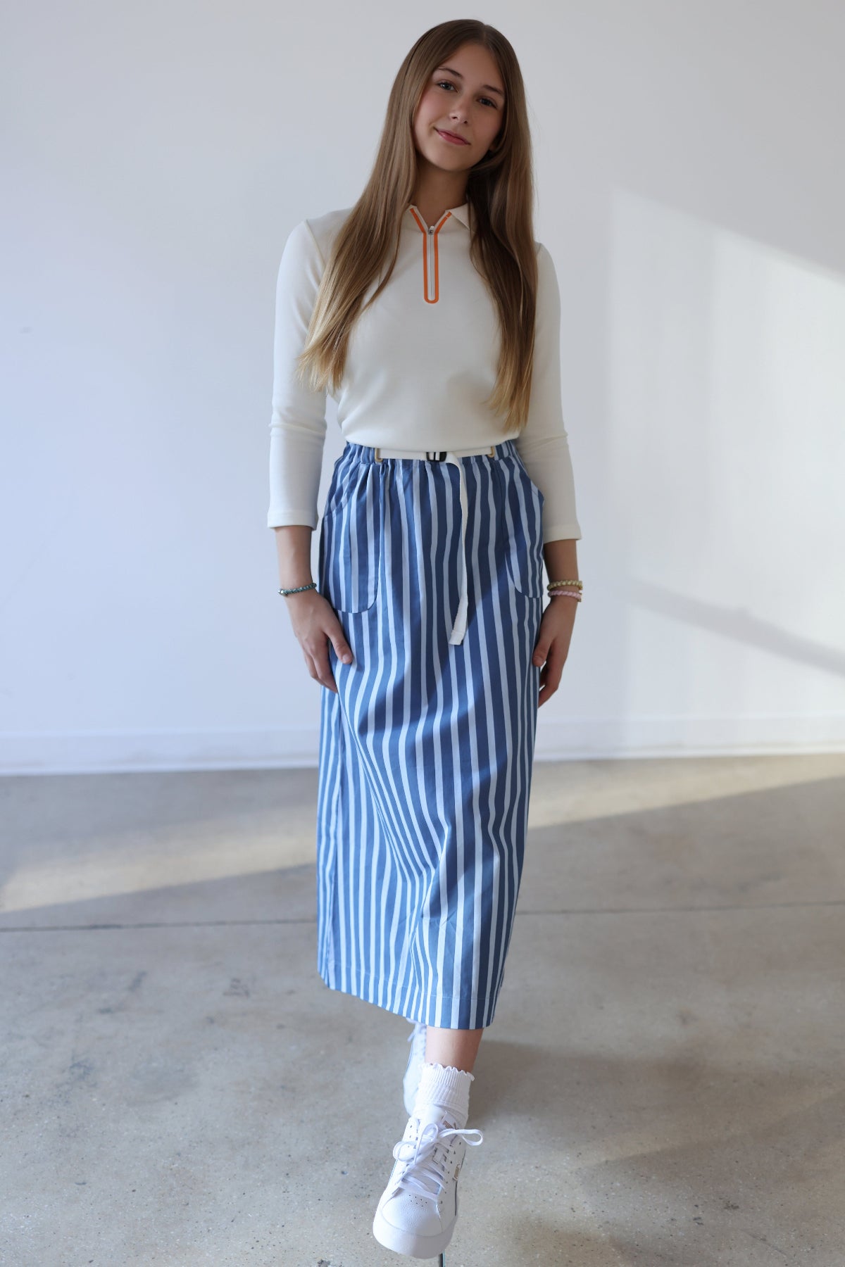 Stripe Skirt - Blue