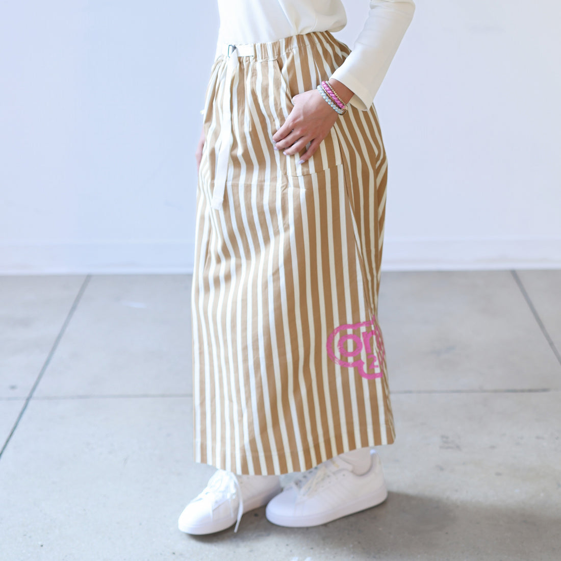 Stripe Skirt - Tan