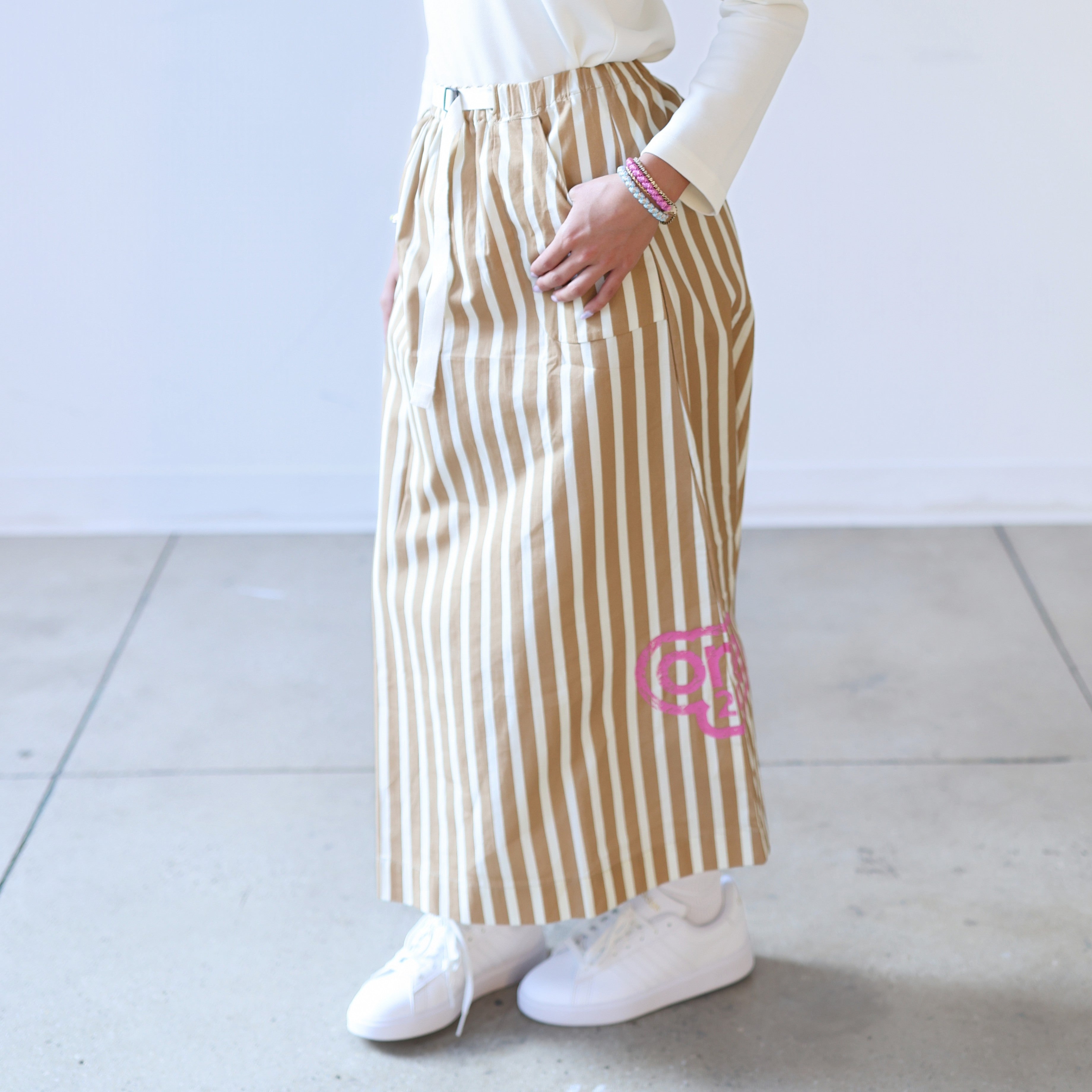 Stripe Skirt - Tan