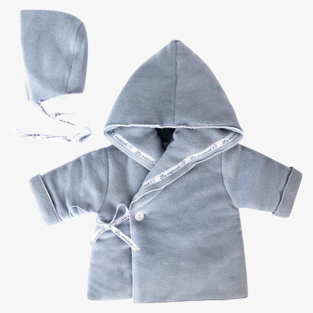 Fleece Jacket And Bonnet - Blue
