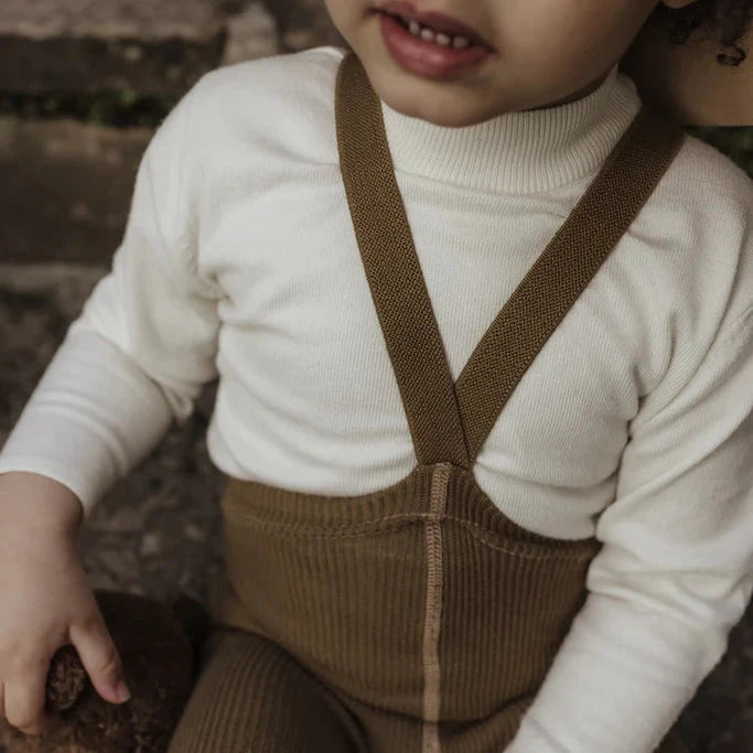 Footed Tights - Acorn Brown