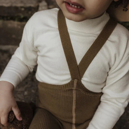 Footed Tights - Acorn Brown