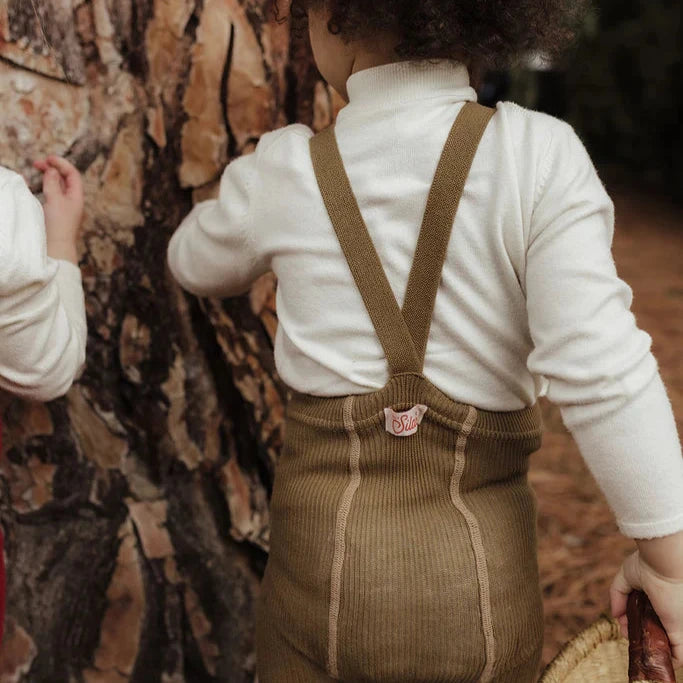 Footed Tights - Acorn Brown