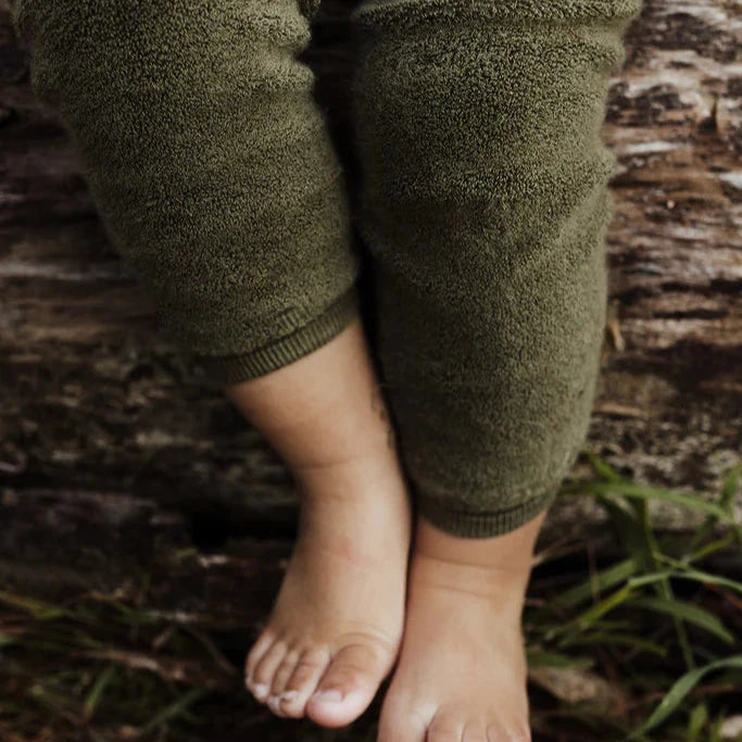 Warmy Footless Tights - Olive