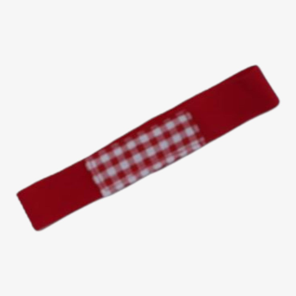Gingham Label Headband - Red