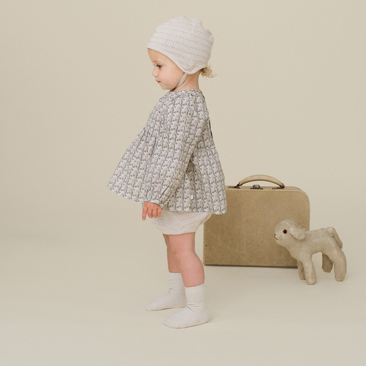 Cherry Dot Blouse And Bloomer - Pink